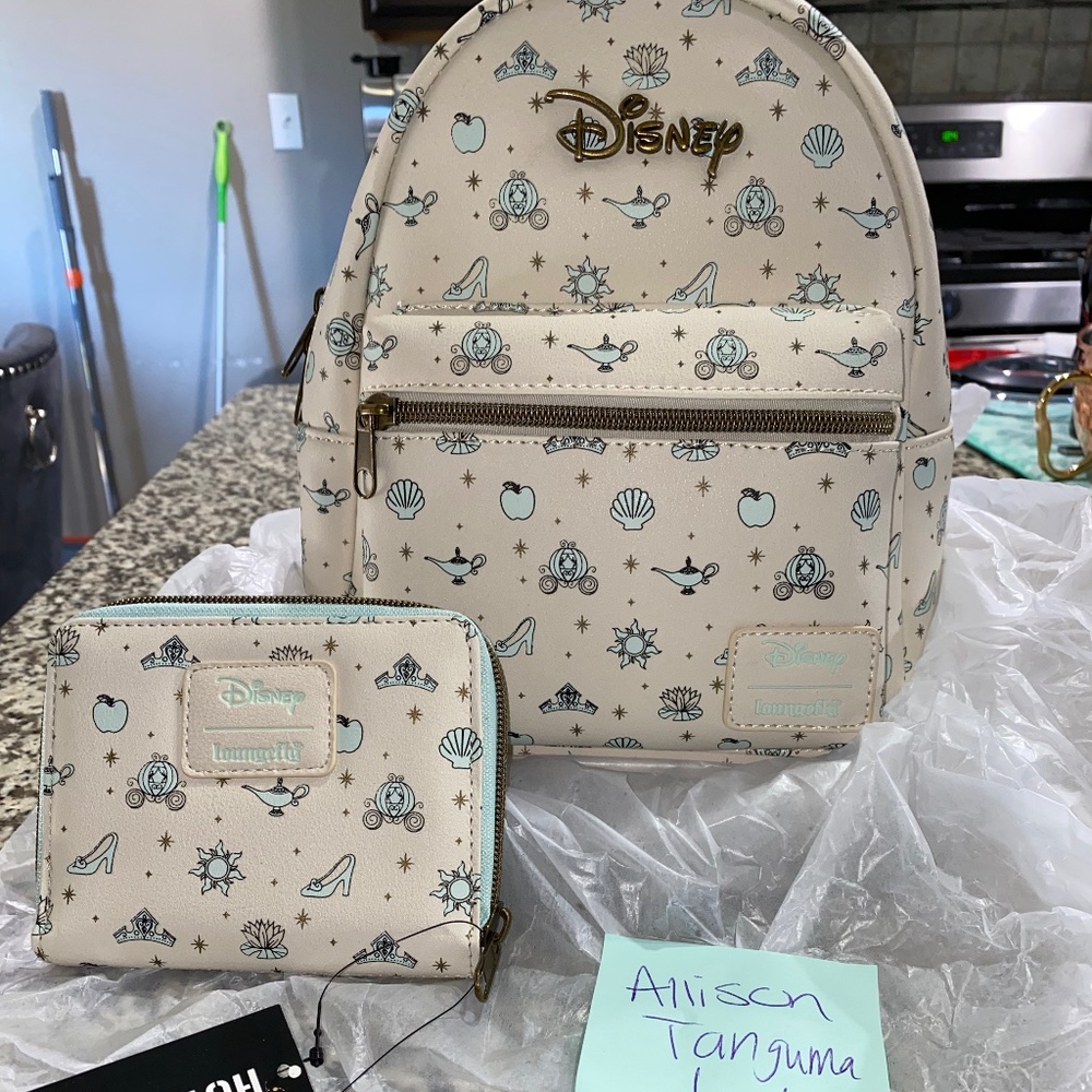 HT loungefly mini backpack and matching wallet